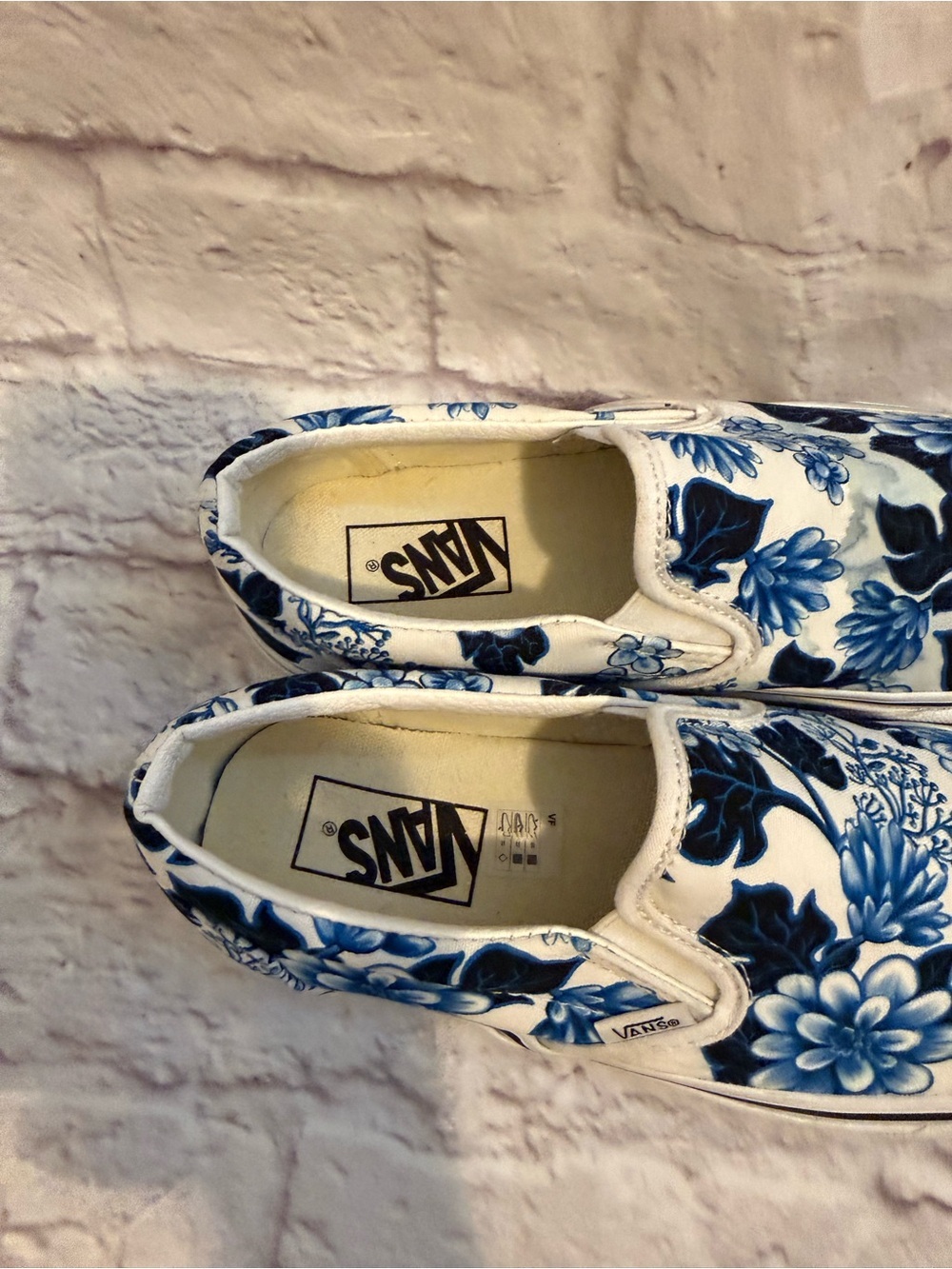 Vans Classic Slip-On 'Floral' - Blue - Low-top sneakers men’s 7.5 women’s 9 - Picture 5 of 8
